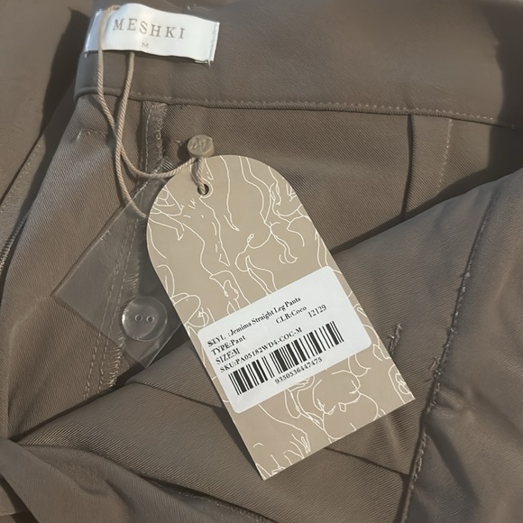 MESHKI - NWT - Size M - Jemima Wide Leg Pants - color « Coco » - Picture 6 of 6